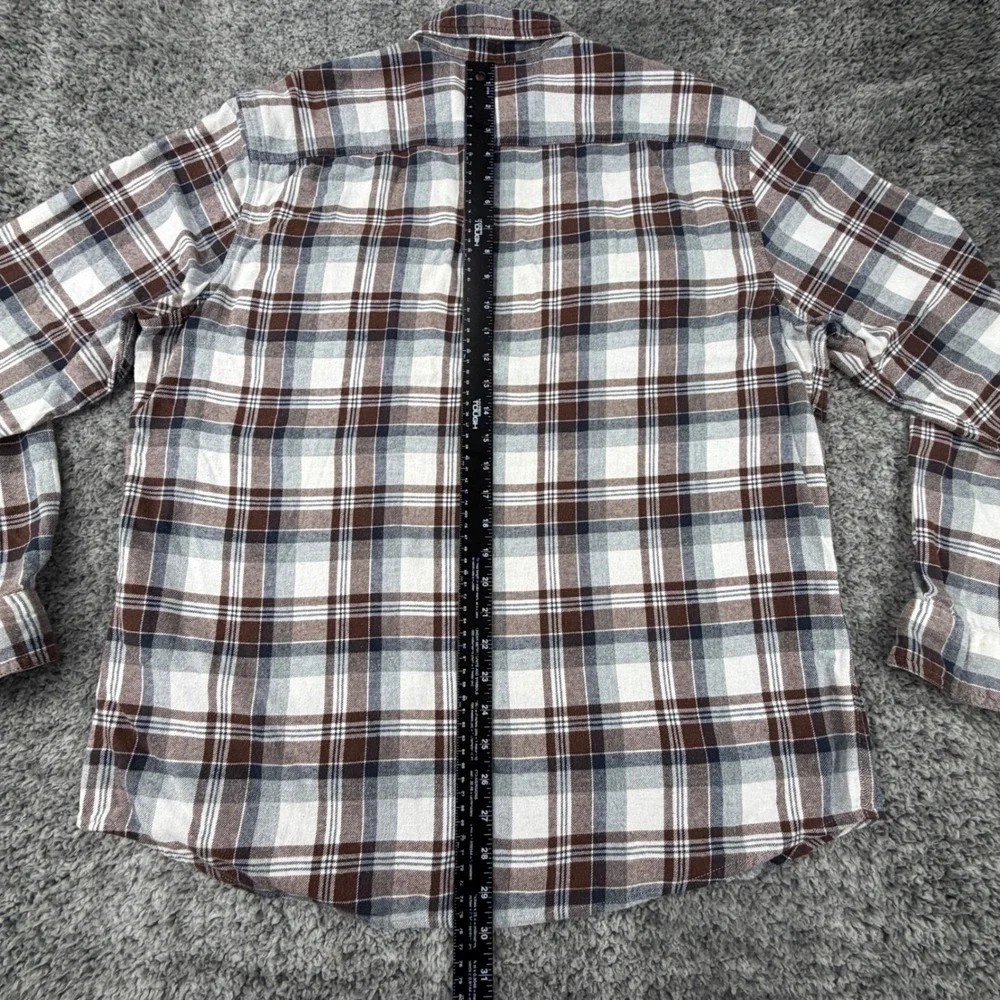 Sonoma Men's Size XL Plaid Multicolor Cotton Flannel Shirt Long Sleeve Button Up